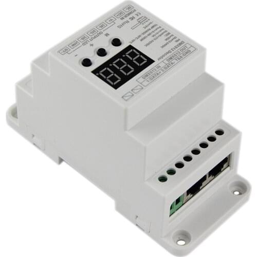 BC-835-DIN-RJ45 DC12-24V input 5A*5CH output, DIN Rail 5CH CV PWM DMX512/1990 Decoder controller for led strip light lamp