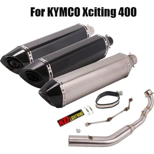 For KYMCO Xciting 400 Exhaust System Front Header Tube Connect Link Pipe 570mm Escape Tail Pipe Muffler DB Killer Motorcycle