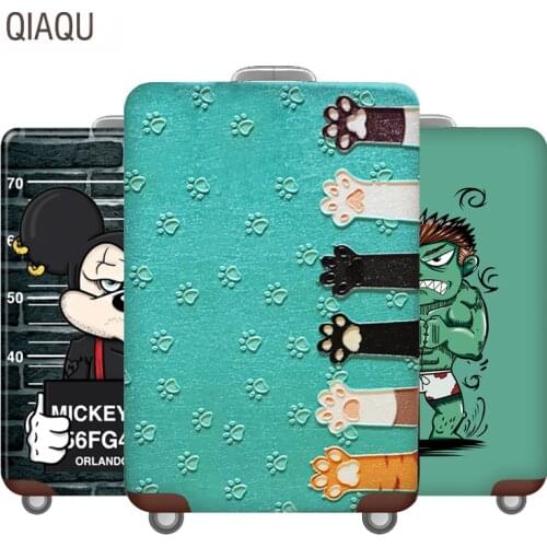QIAQU New Thicker Luggage Cover Apply 18-32 Inch Suitcase Protective Covers Travel Accessories Baggage Elastic Dust Case Cover