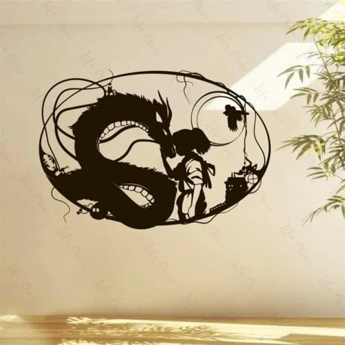 Comics Manga Anime Cartoon Hayao Miyazaki Spirited Away Wall Decals Vinyl Wall Stickers For Kids Rooms Art Decor Mural Poster