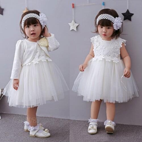 Newborn Tutu And Headband Set Ivory Christening Gowns 1 Year Birthday Party Dress Newborn Baby Dress Baptism Dress For Infants