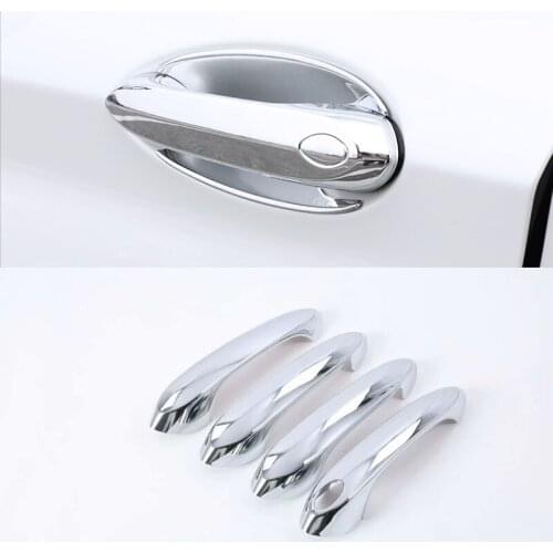 Carbon Fibre Door Handle Cover 4PCS Left Hand Drive External Decoration Trim Car Styling Accessories For BMW X3 G01 2017 2018