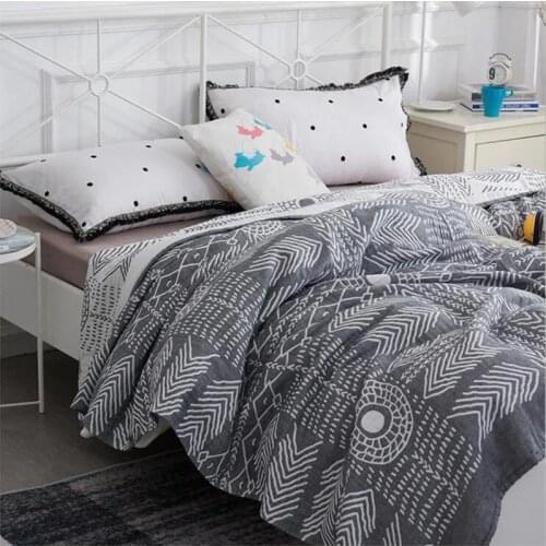 22 Styles 100% Cotton Muslin Bedding Sheet Queen King Travel Blanket for Bed Blanket Adult Bedspread Blanket Sofa Throw Blanket
