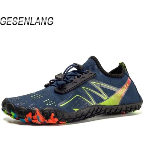 2021 Mens Five Fingers Beach Water Shoes Quick Drying Lightweight Soft Plus Size Summer Surfing Fishing Wading Outdoor Sneakers