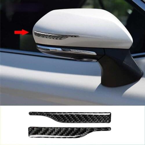 Car Rearview Mirror Cover Protection Sticker Trim Carbon Fiber Anti-collision Strip Decoration Auto For Toyota Camry 2018 2019
