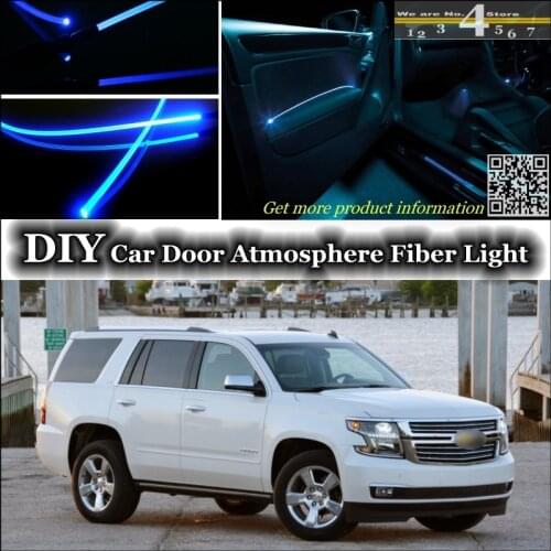 Interior Ambient Light Tuning Atmosphere Fiber Optic Band Lights For Chevrolet Tahoe Door Panel illumination Not EL light Refit