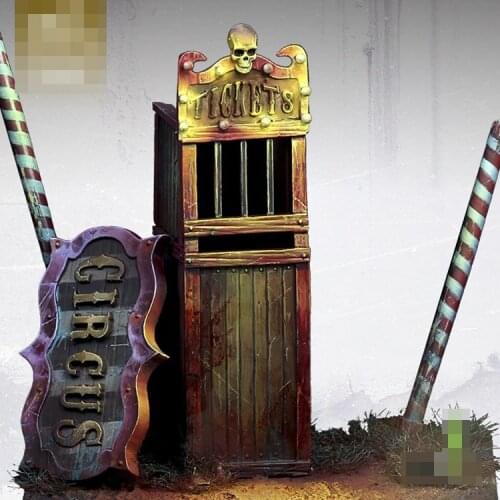 Unpainted Calamity Circus Scenes GK Resin Figure 1/32 Scale Model Kit Resin Colorless Self-Assembled Toy No.113