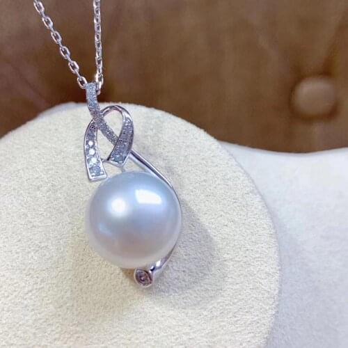 New 925 Sterling Silver Pendant Mountings Base Findings Jewelry Fittings Accessories Parts for Pearls Stones Crystal Coral