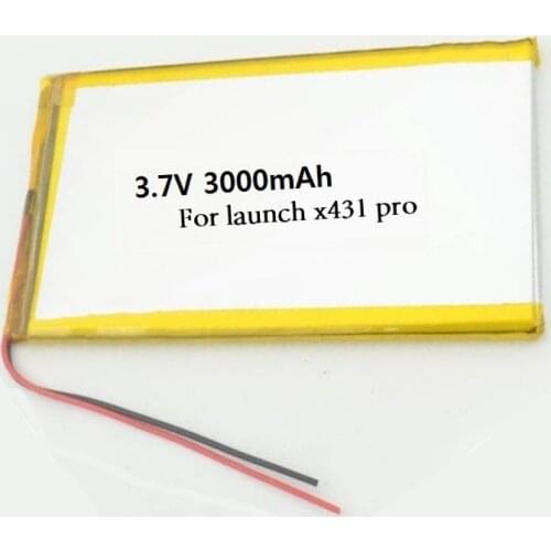 3000mAh Replacement Battery for Launch X431 Pro Auto Diagnostic Tool Bateria 3.7V Li-po Lithium Polymer Rechargeable Accumulator