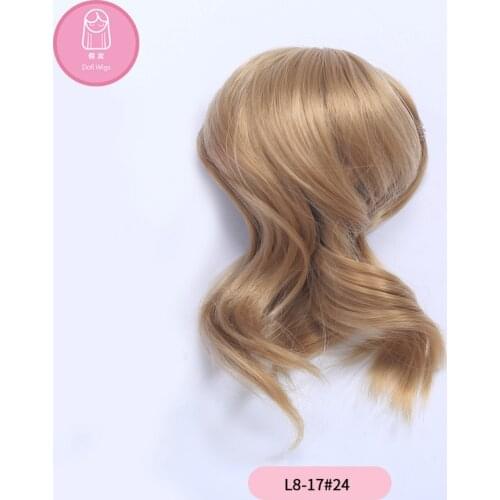 Wig For Doll BJD L8# free shipping size 4.5-6inch 1/8 high-temperature Curly Wigs long hair bjd sd doll Wigs in beauty