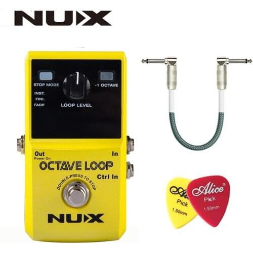 NUX Octave Loop Looper Pedal with -1 Octave Effect Infinite Layers with Bass-Line True Bypass Guitar Pedal Effect