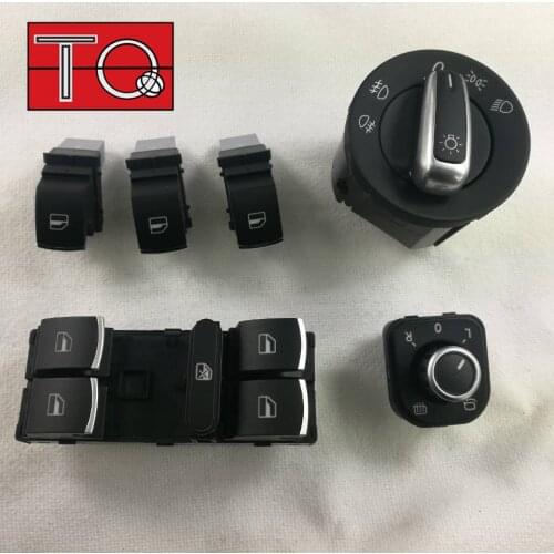6PCS Window Switch Headlight Switch for V W J etta 6 Golf 5 6 Tiguan Passat B6 CC 5ND959857 5ND941431A 5ND 959 855