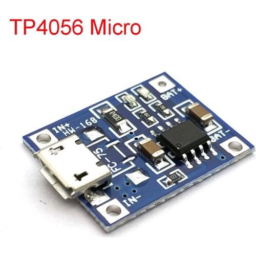 1A Micro USB 18650 Lithium Battery Charging Board Charger Module+Protection Dual Functions TP4056
