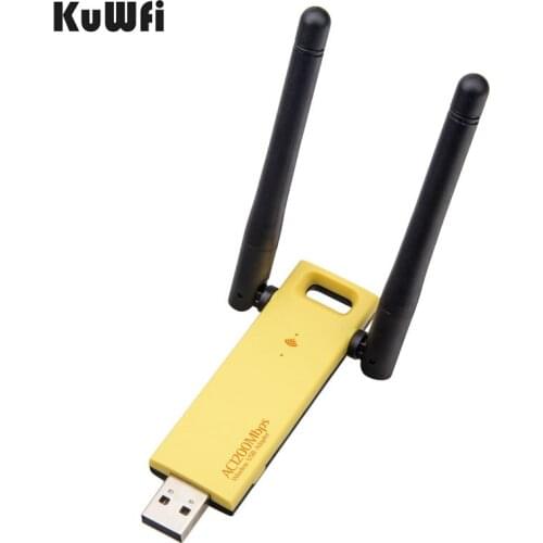 KuWfi 2.4G 5G Dual Band Mini USB Wifi Adapter 802.11ac 1200Mbps Wireless Home Network Card USB Wifi Dongle for Windows Mac Linux