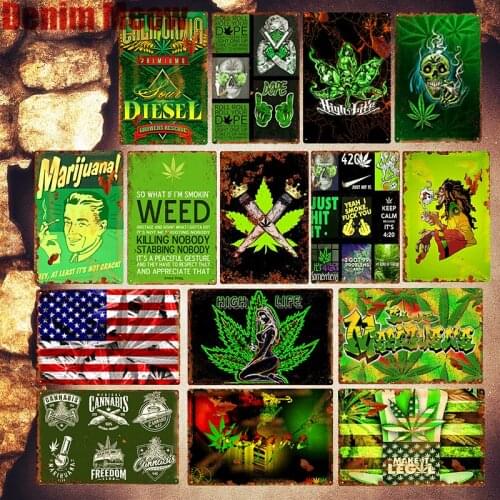 SMOKE Vintage Metal Tin Signs Pub Bar Casino Club Decoration High Life Wall Art Stickers Freedom Iron Posters Home Decor MN111