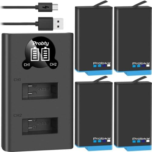 High Quality 1680mAh Battery For GoPro Max Rechargeable Battery +LED Charger 360 Panoramic Action Camera Accessories