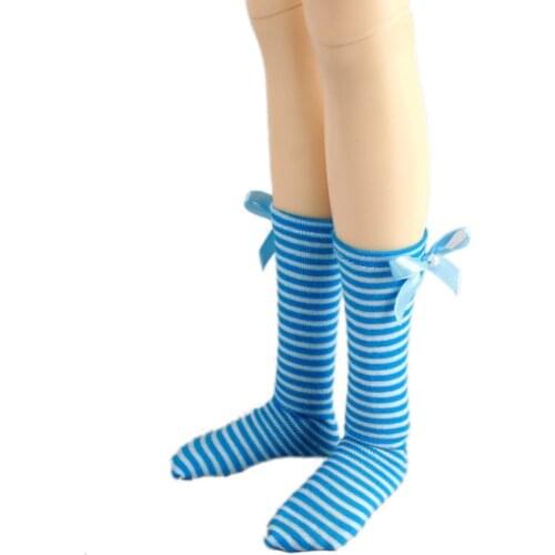 [wamami] 11# Dark Blue & White Stripe Socks/Stockings For 1/3 SD DOD BJD Dollfie