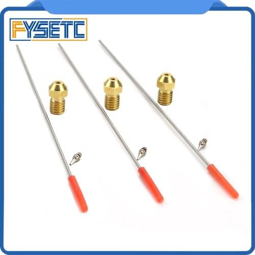 3D Printer Parts 0.2/0.3/0.5mm Airbrush Nozzle Adapter Set With Nozzles And Needle Cleaning Tool For V6 Hotend 1.75mm Filament