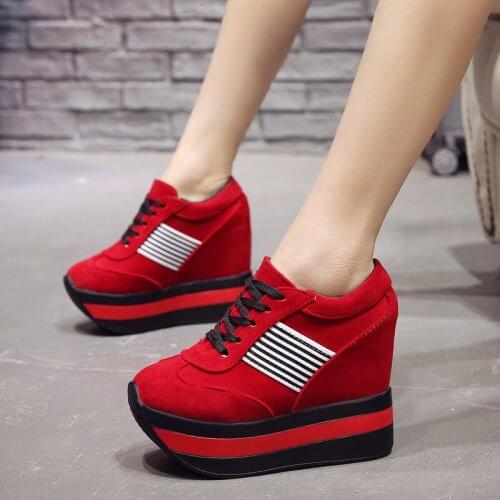 Platform Wedges Sneakers for Women Shoes Casual Lace Up Comfortable Shoes for Women Heels Chunky Sneakers Woman Platforms New