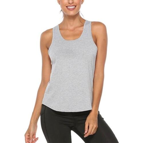 2020Women Sleeveless Workout Tank Top Hollow-out Back Loosen Yoga Fitness Vest Tops Gym Exercise Undershirts Ladies