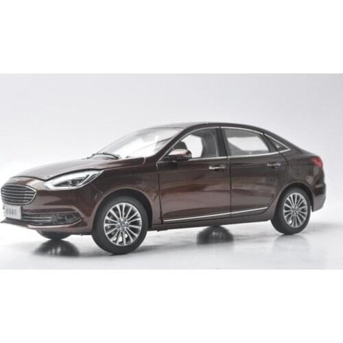 1:18 Diecast Model for Ford New ESCORT 2019 Brown Sedan Alloy Toy Car Miniature Collection Gifts Explore ASPIRE