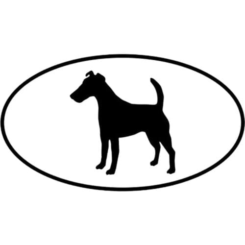 12.7*7.1CM Fox Terrier Smooth Dog Car Stickers Reflective Vinyl Decal Car Styling Truck Accessories Black/Silver S1-0665