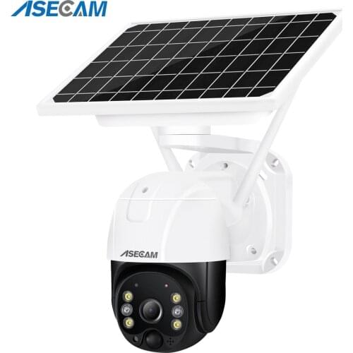 5MP 4G SIM Card Wifi Solar Camera PTZ Outdoor PIR Human Detection Audio Wireless Color Night Vision CCTV Battery Security Camera