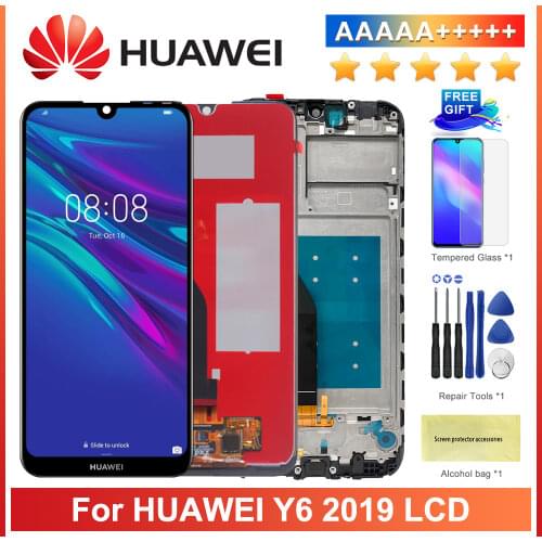 6.09" Original for Huawei Y6 2019/ Y6 Pro 2019/ Y6 Prime 2019 LCD Display Screen Touch Digitizer + Frame LCD Display Touch Parts