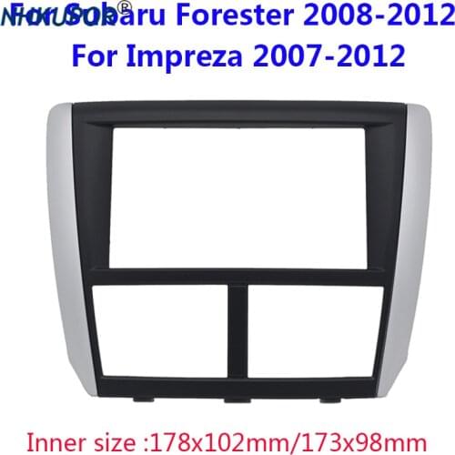 2 DIN Car Radio Fascia for Subaru Forester 2008-2012 Impreza 2007-2012 Stereo Dash Panel CD Trim Refit Installation Frame Kit