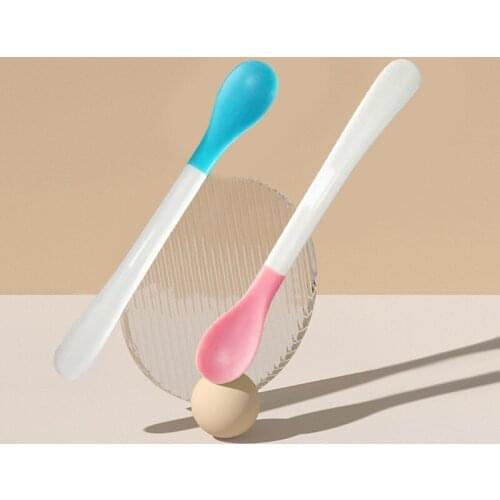 Baby Water Feeding Spoons Temperature Sensing Set Kids Silicone Warm Soft Spoon Children Tableware Kids Soup Spoon Dinnerware