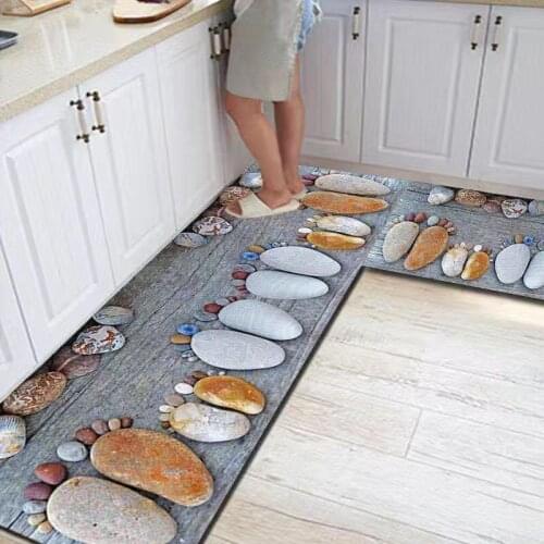 Long Kitchen Mat Bath Carpet Floor Mat Home Entrance Doormat Modern Kitchen Rug Tapete Absorbent Bedroom Living Room Floor Mats