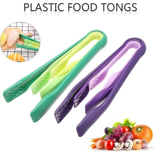 Food Grade Mini Tongs Plastic Food Clips Tongs 3 Pcs/set S/M/L For Salad Bacon Steak Bread Flip, Blend, Whisk,Mixing