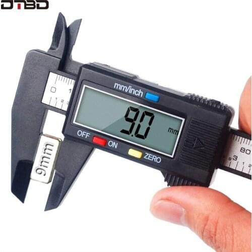 Sunshine Measuring Tool 0-150mm 6 Inch Plastic LCD Digital Electronic Carbon Fiber Vernier Caliper Rule Gauge Micrometer