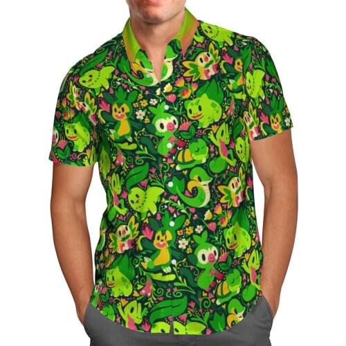 2021 Summer Button Shirt Holiday Short-sleeve Animal 3D All Over Printed Beach Fashion Hawaii Mens Colorful Casual Hip Hop Tops