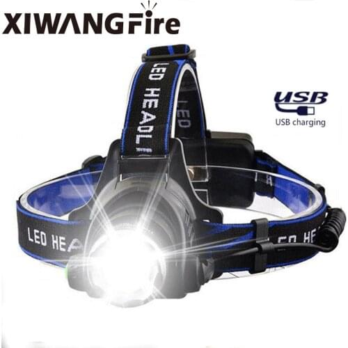 IR Sensor LED Headlight USB Rechargeable Induction LED Headlamp T6/L2 Zoom Fishing Head Light Lamp Lantern By 18650 Battery
