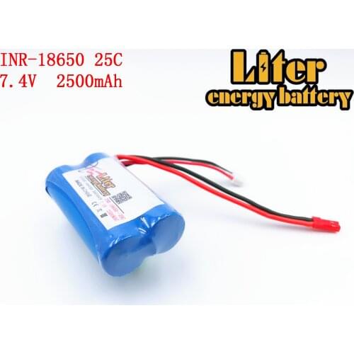 7.4V 2500mAH Wholesale Li-po Lipo Battery 2S remote control helicopter 7.4 V 2500 mAH Lipo battery 25C 18650 Toy Battery