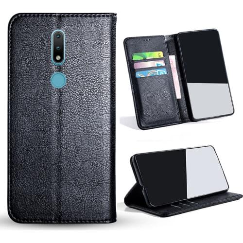 Luxury Leather Case For Nokia 2.4 6.5inch PU Leather Case for Nokia 2.4 with inside TPU cover Material No Magnet coque