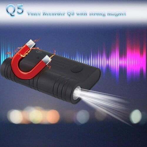 Q5 Mini Size Voice Recorder Auto Activate Recorder Support 175 Hours Continuous Voice Recording Build-in 2200mAh Battery