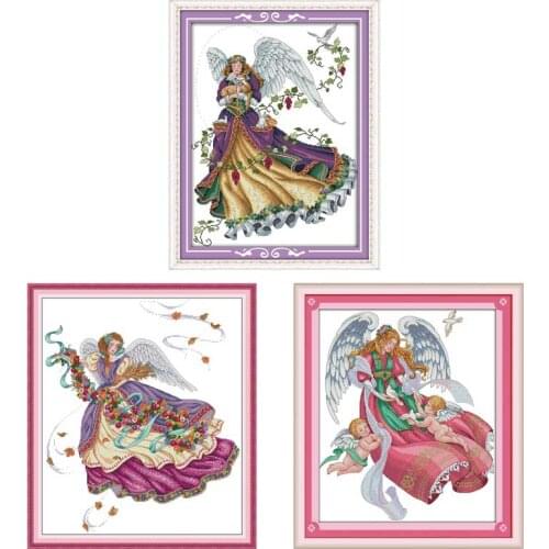 Angel beauty counted printed on the canvas 11CT 14CT DIY kit Chinese Cross Stitch embroidery needlework Sets home decor