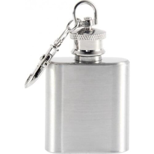 New Pocket Mini 1oz Portable Stainless Steel Hip Flask With Keychain Flask Alcohol Whiskey Liquor Wine Drinkware Flagon Pot