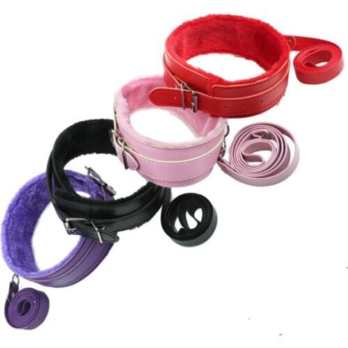 Dog Slave Adult Sex Games Bdsm Collar Restraints Bondage Gear Submissive Faux Leather Collar Products Toys Sex Tool for Couples