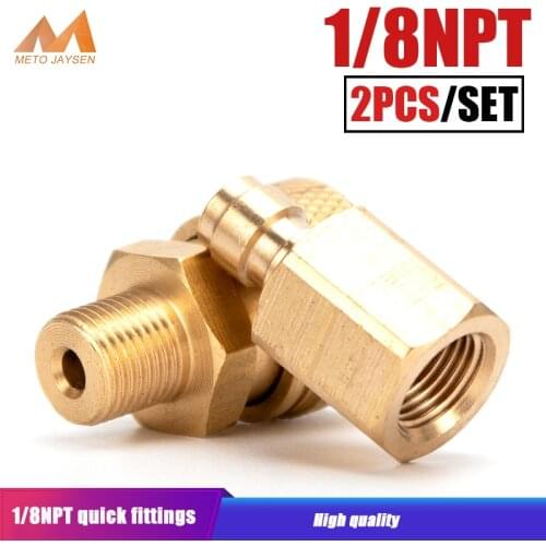 PCP Paintball M10x1 Male Plug Connector 8mm 1/8NPT Female Quick Disconnect Copper 1/8BSPP Coupling Fittings Socket 2pcs/set
