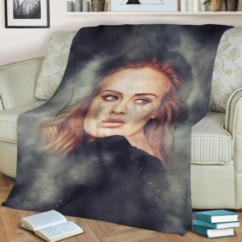 Adele 3D Print Plush Blanket Throw On Sofa Home Decor Soft Warmth Washable Nap Blanket Dropshipping