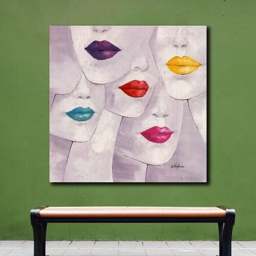 Large Size Pop Art Beautiful-Ladies Oil Painting Wall Art Picture Painting Printed On Canvas Home Decor Abstract Print Painting