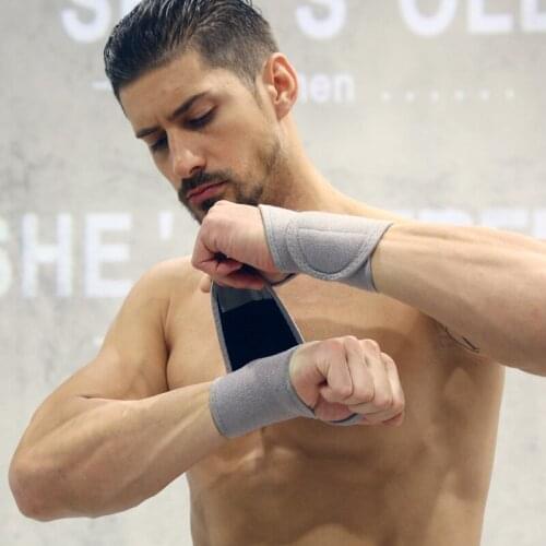 Adjustable Gym Wristbands Cotton Sweat Band Sports Workout Gym Power Training Wrist Support Fitness Wrist Wraps Bandage