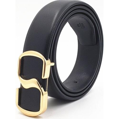 Luxury Smooth Buckle Brand Designer Belts Men High Quality Women Punk Fashion Belt Genuine Leather Male Trendy Strap for Jeans