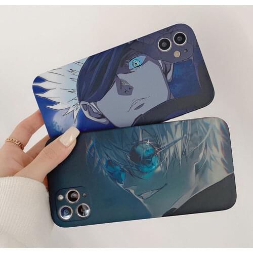 Cartoon Jujutsu Kaisen Gojo Satoru For IPhone 12 Pro Max 11 7 8 Plus XR X XS SE2020 Silicone Anime Cute Soft Back Cover Coque