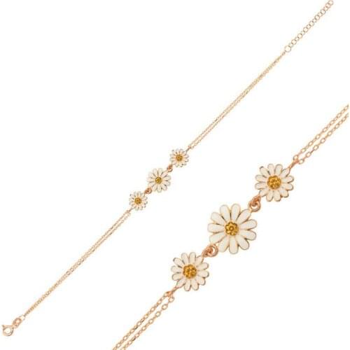 Tevuli 925 Sterling Silver Triple Daisy Bracelet