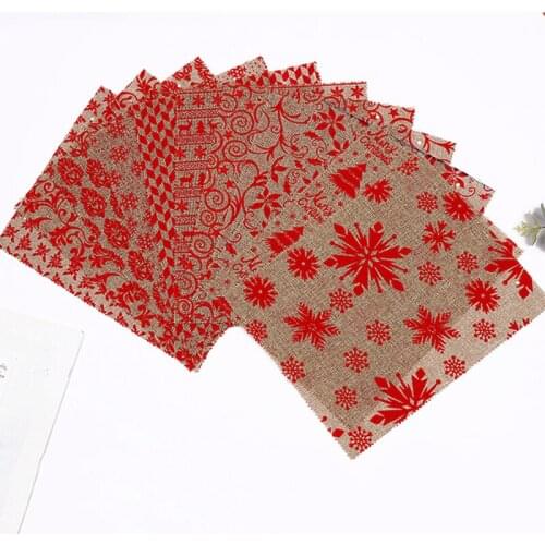 50x150cm Christmas Pattern Cotton And Linen Fabric DIY Patchwork Clothing Pillow Dolls Materials Accessories