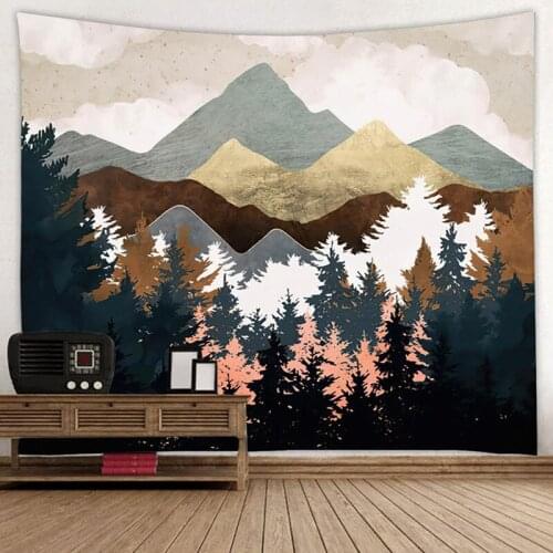 Landscape Forest Background Cloth Fashion Home Simple Atmosphere Decoration Supplies Hanging Cloth Living Room Bedroom Tapestry